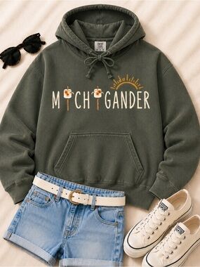 Michigander-Comfort Colors Moss-Roasted Marshmallows-Summer-Nights Hoodie